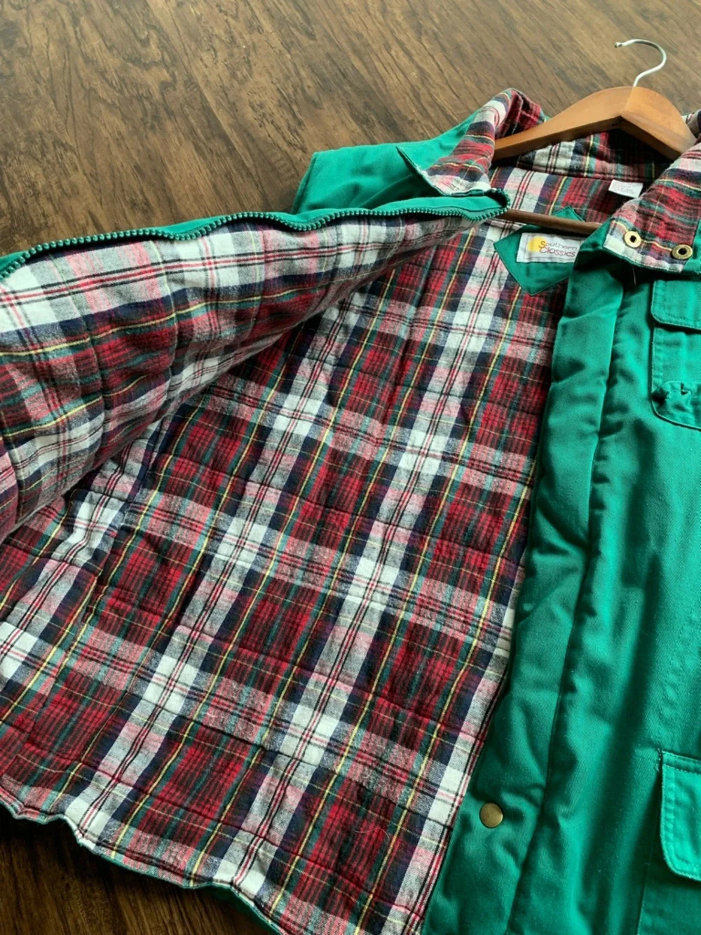 Southern classics 90s Utility Vest with Plaid Lining